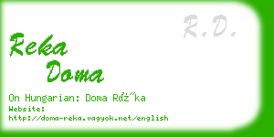 reka doma business card